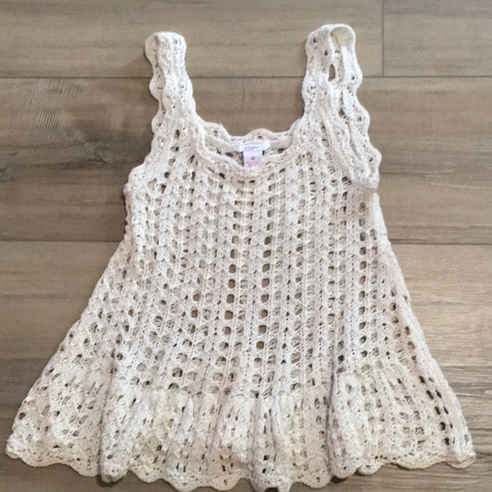 Candies Crochet Tank Top Size M